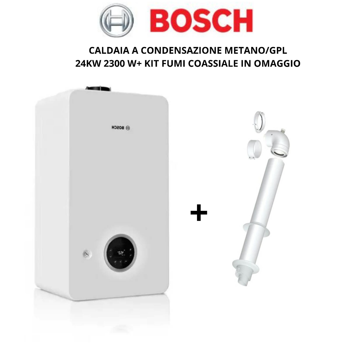 Caldaia A Condensazione Bosch 2300 24KW Metano/Gpl + Kit Coassiale in Omaggio