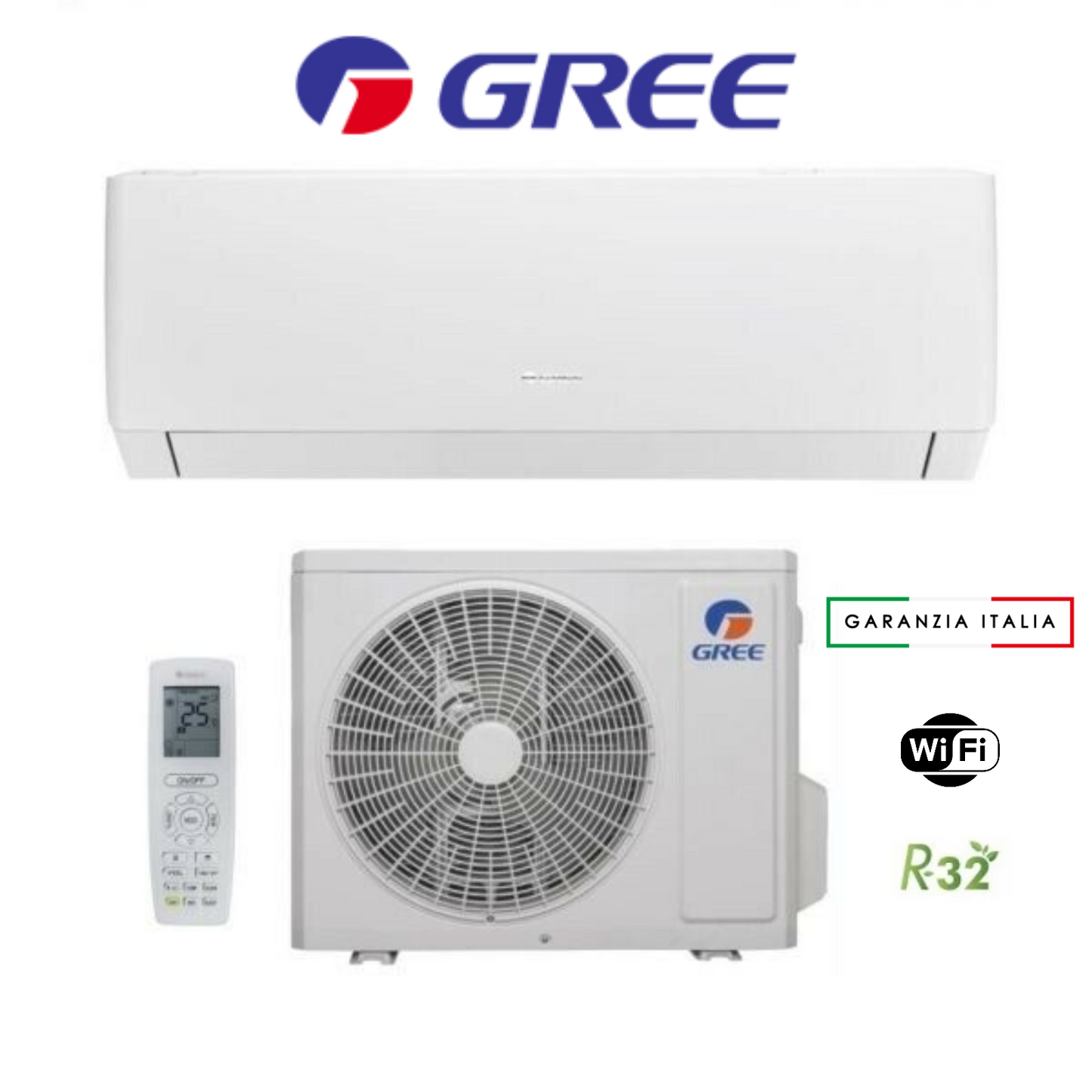 Climatizzatore Condizionatore Gree 12000 Btu Inverter NEWARI R32 Wi-Fi Integrato